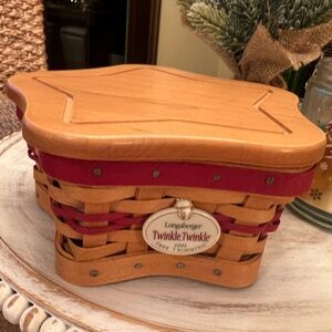 Longaberger Christmas 2001 Tree Trimming Basket Set Twinkle, Twinkle w/box